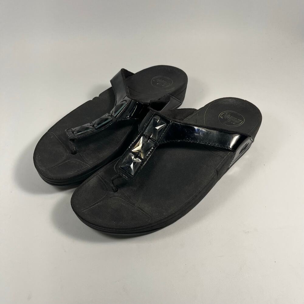 Fitflop Pietra Sandal Rhinestone 10 Womens Comfort Summer Casual Vacation